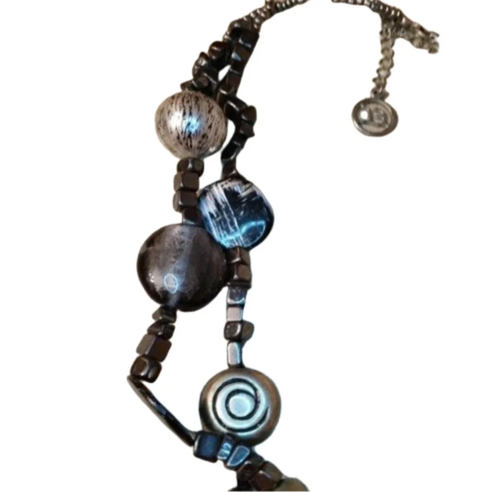 ERICA Lyons Abstract Style Statement Necklace Boho Layered Look